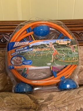 Banzai Orange Wigglin' Water Sprinkler - Kids Outdoor Play